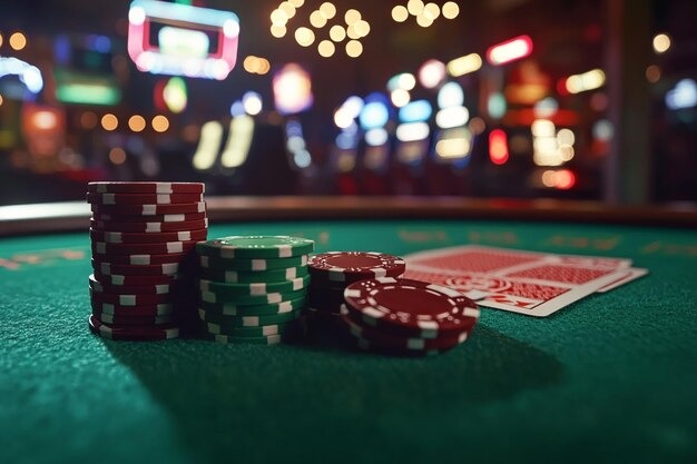 Domino tiles arranged on a live casino table with a croupier